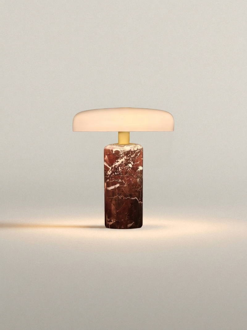 Raffaele Lamp | Red Marble — product view 1