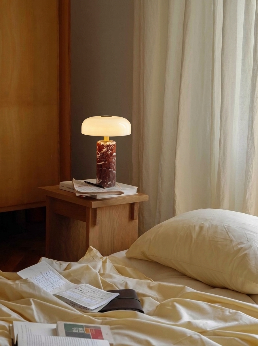 Raffaele Lamp | Red Marble — product view 3