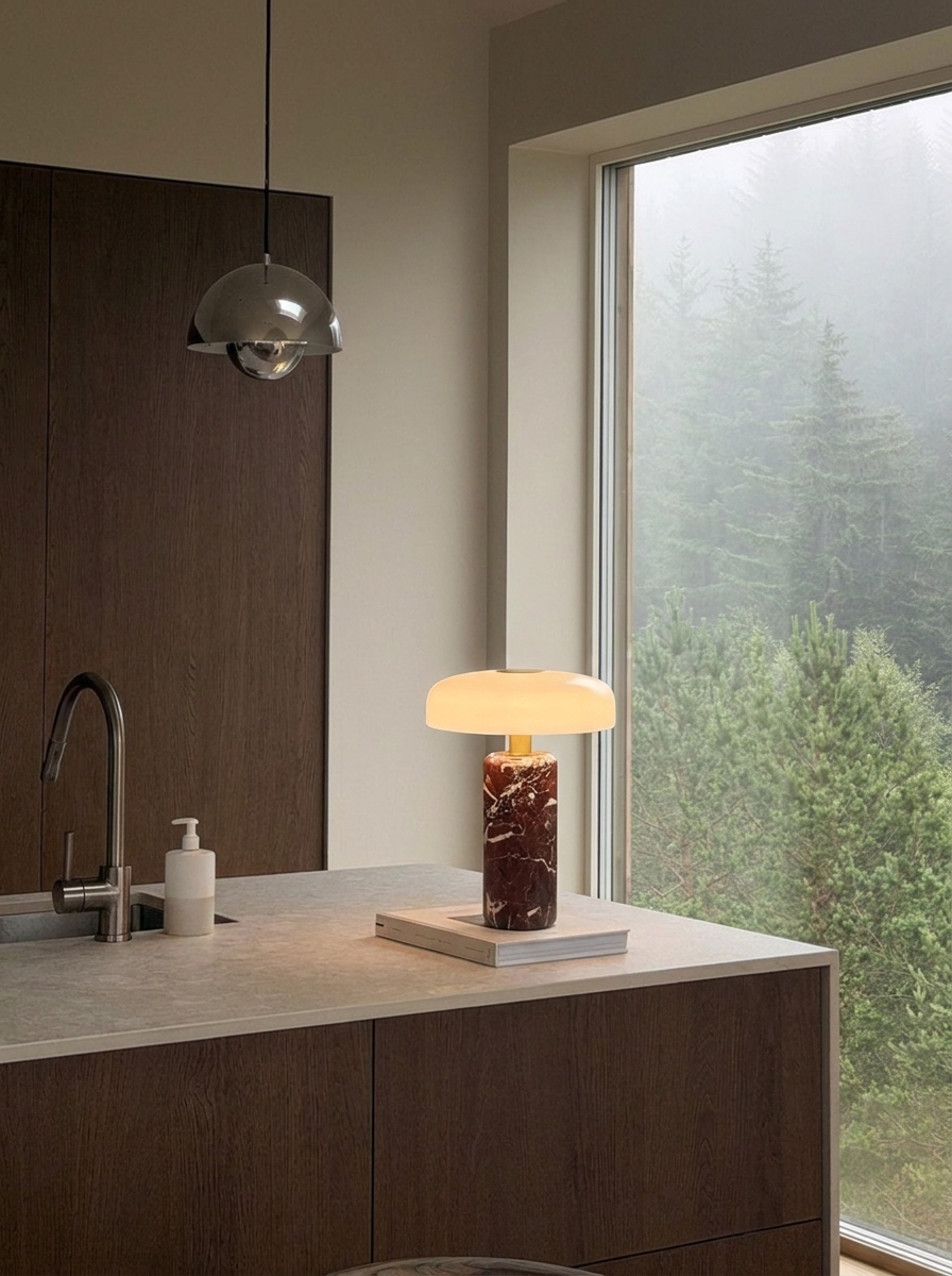 Raffaele Lamp | Red Marble — product view 4