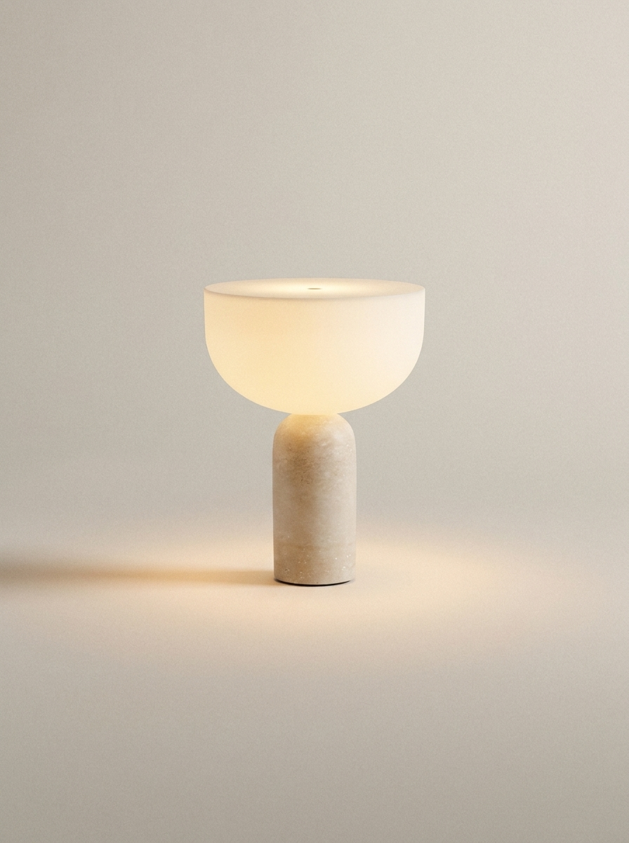 Aurelio Lamp | Cream Stone — product view 1