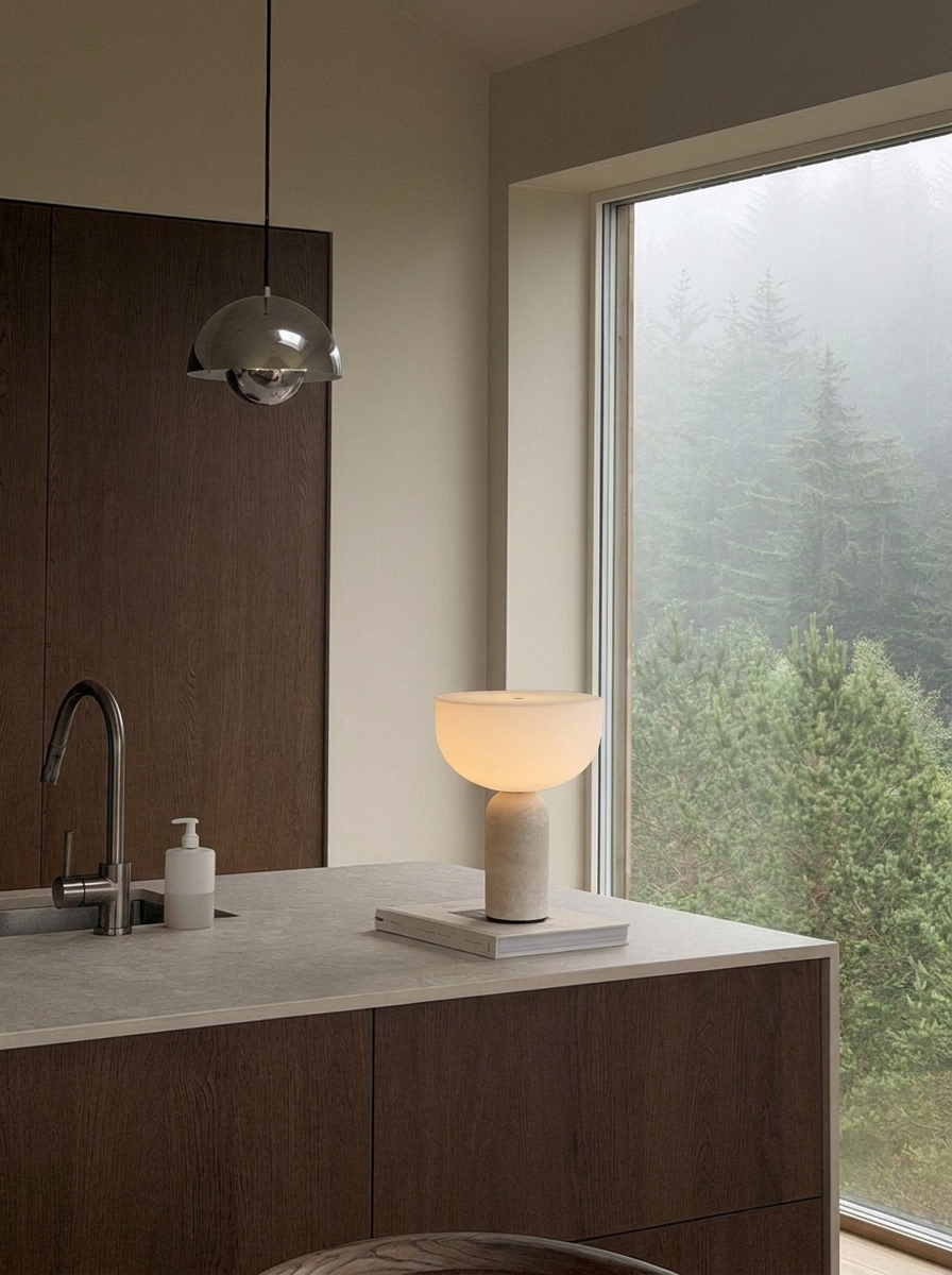 Aurelio Lamp | Cream Stone — product view 4