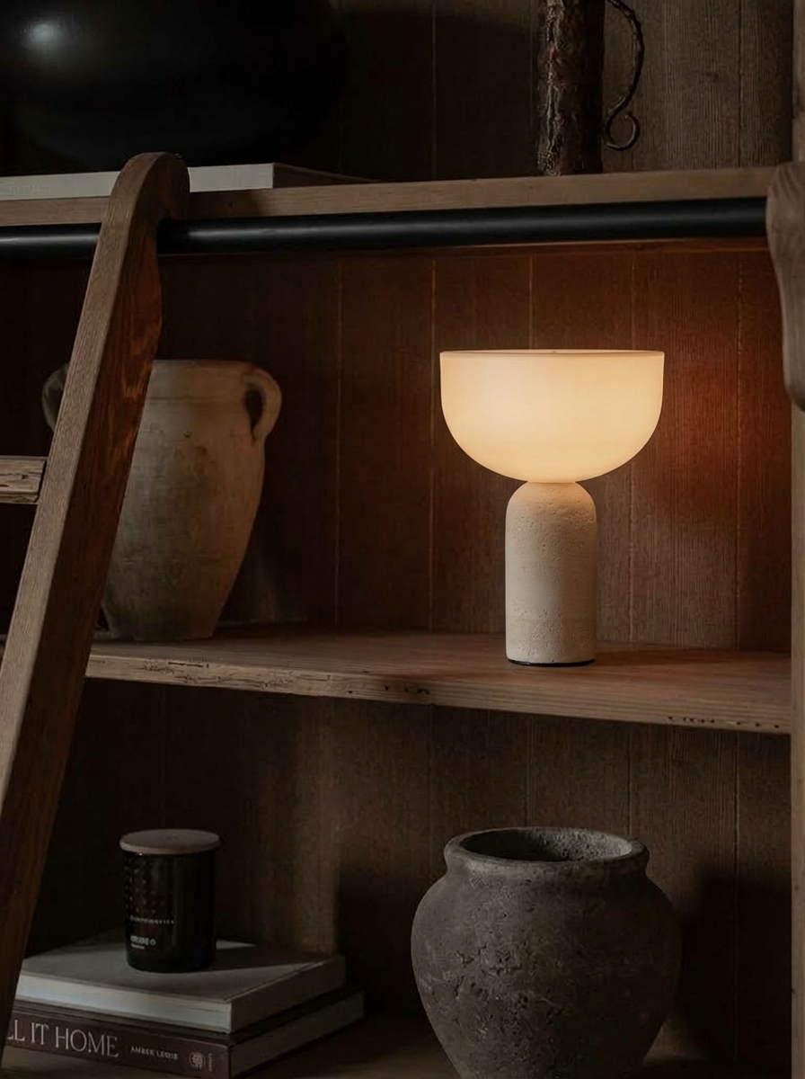 Aurelio Lamp | Cream Stone — product view 6