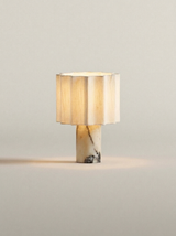 Luciano Lamp | Ivory & Pleated Linen — product view 1
