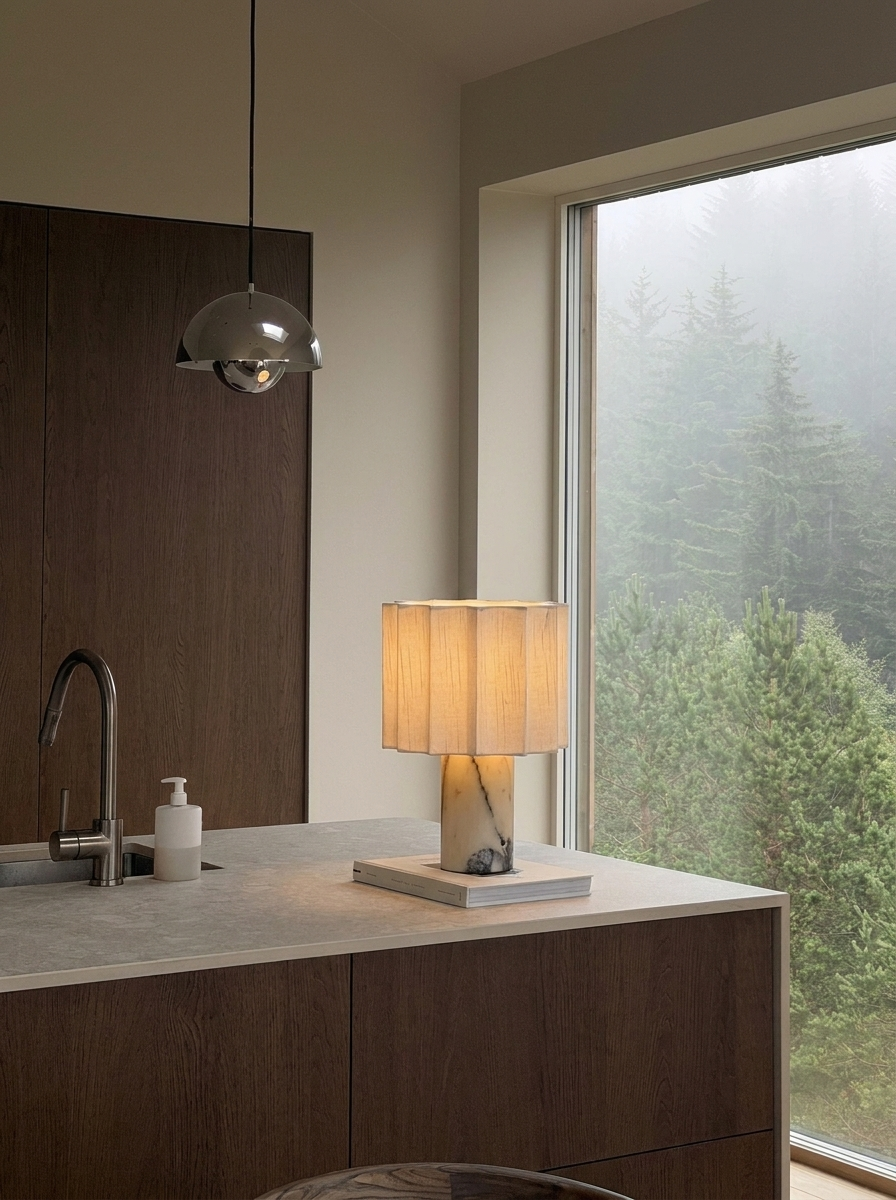 Luciano Lamp | Ivory & Pleated Linen — product view 4