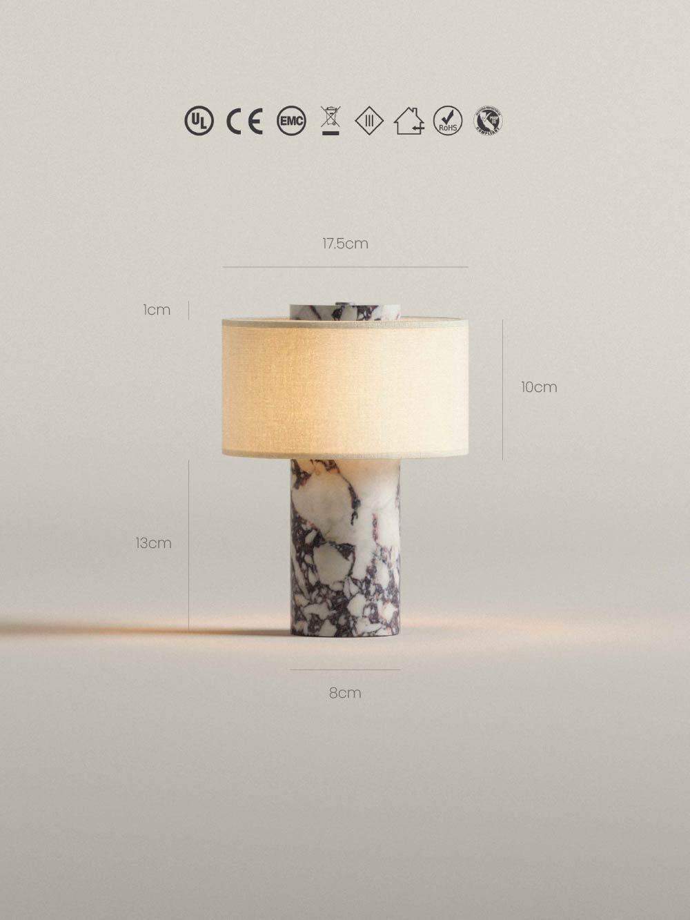 Auríe Portable Lamp | Calacatta Viola image 15