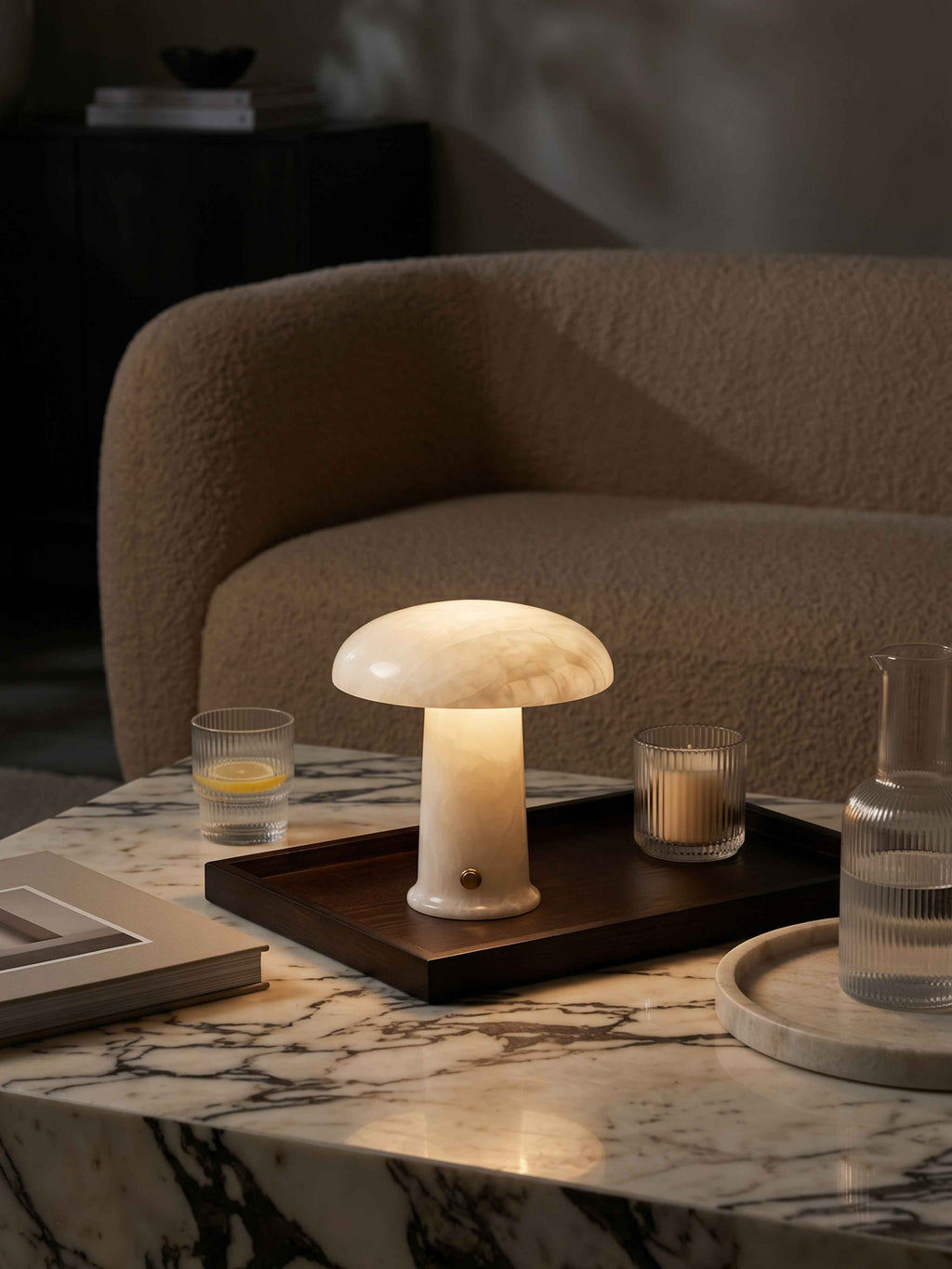 Cera Mini Portable Lamp | Alabaster image 4
