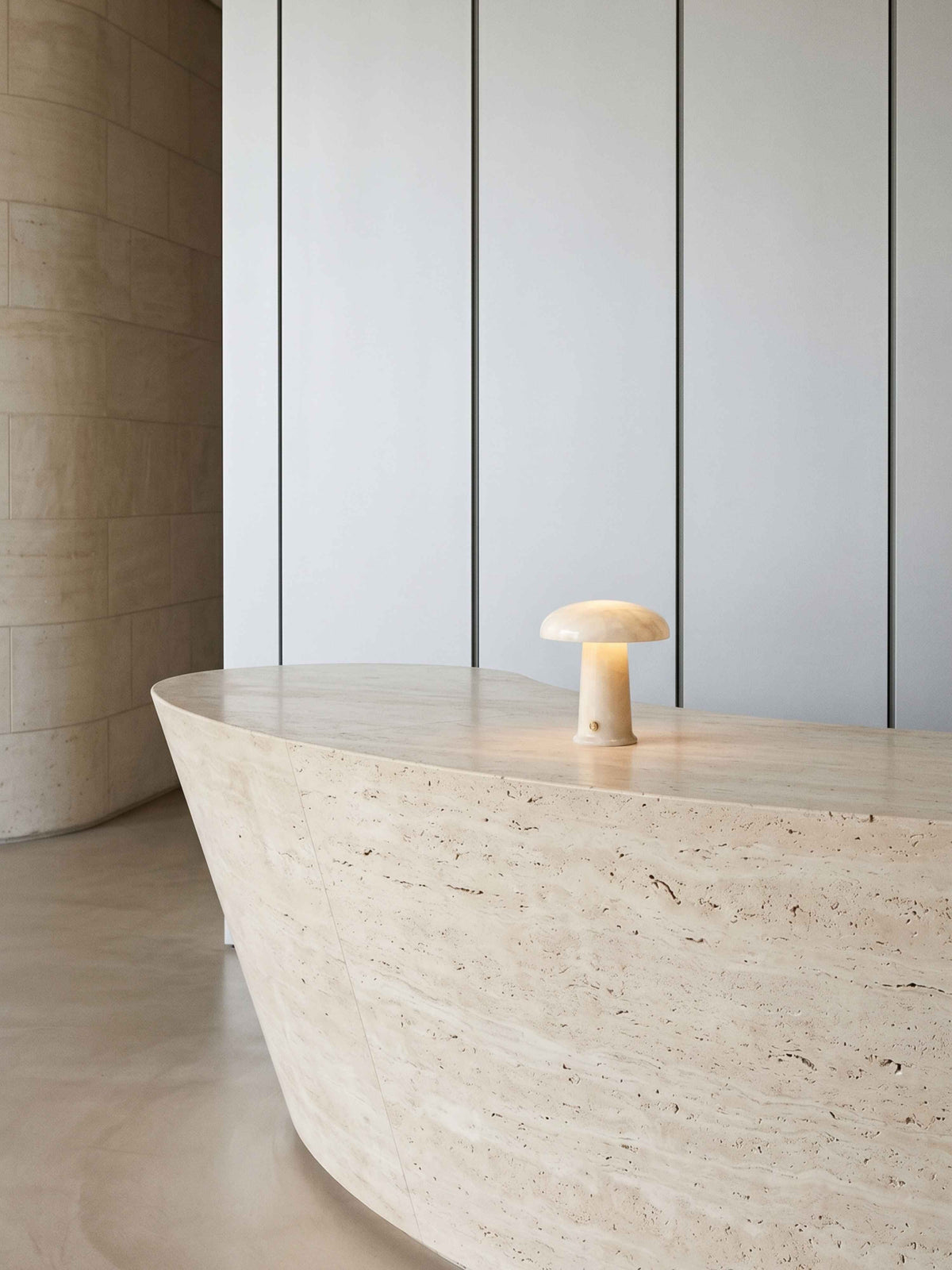 Cera Mini Portable Lamp | Alabaster image 6