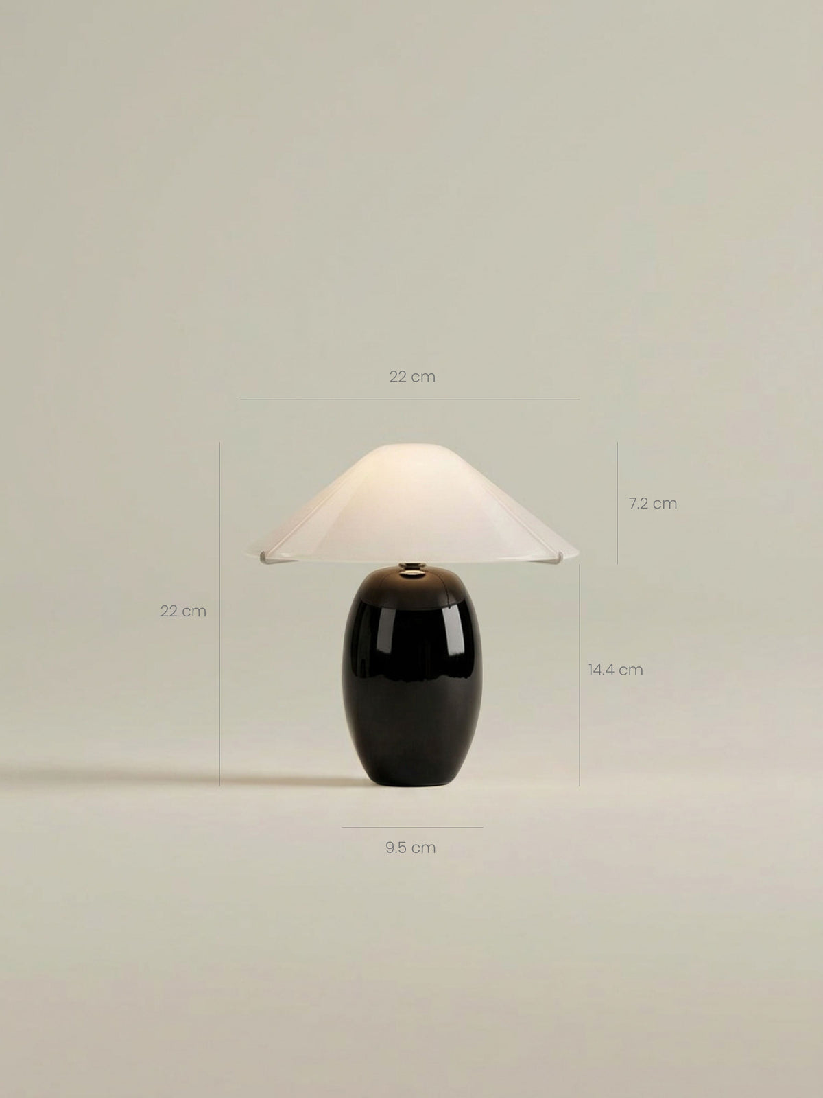 Maríel Portable Lamp | Black Ceramic image 7