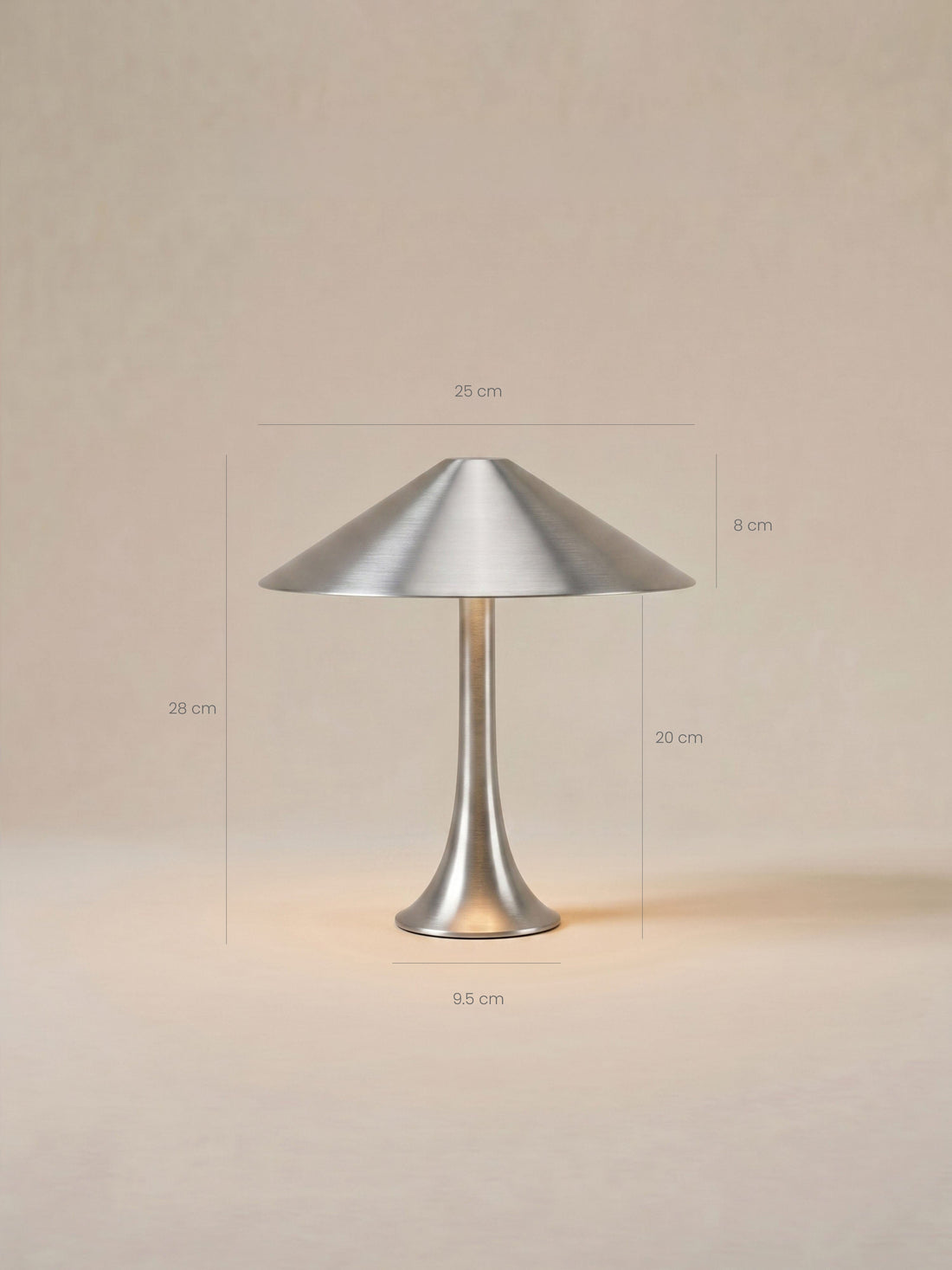 Nova Large Portable Lamp | Stainless Steel image 9