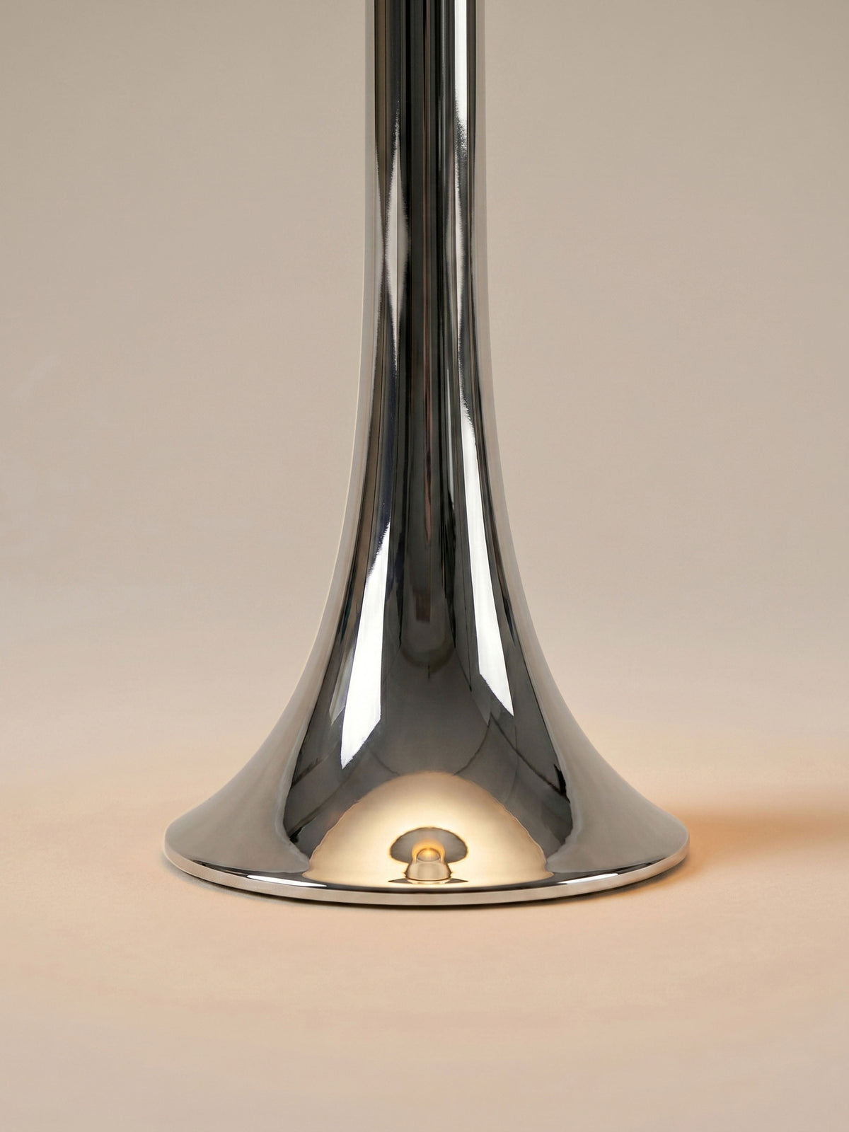 Nova Large Portable Lamp | Chrome & Dark Blue image 4