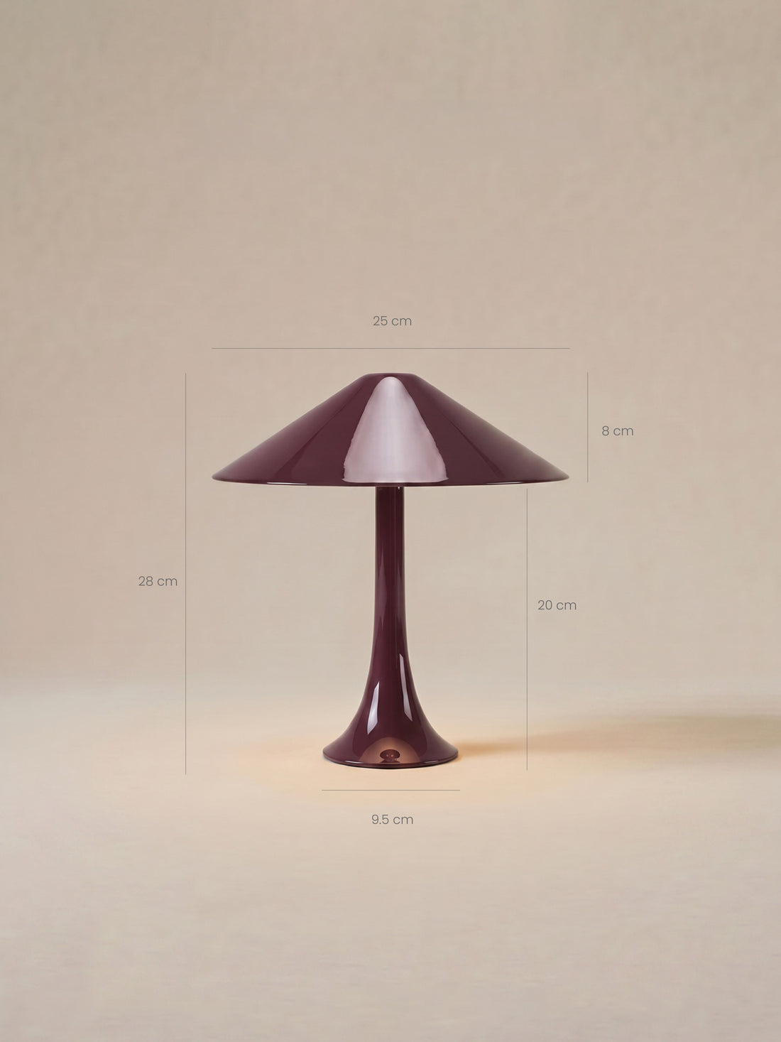 Nova Large Portable Lamp | Burgundy image 10