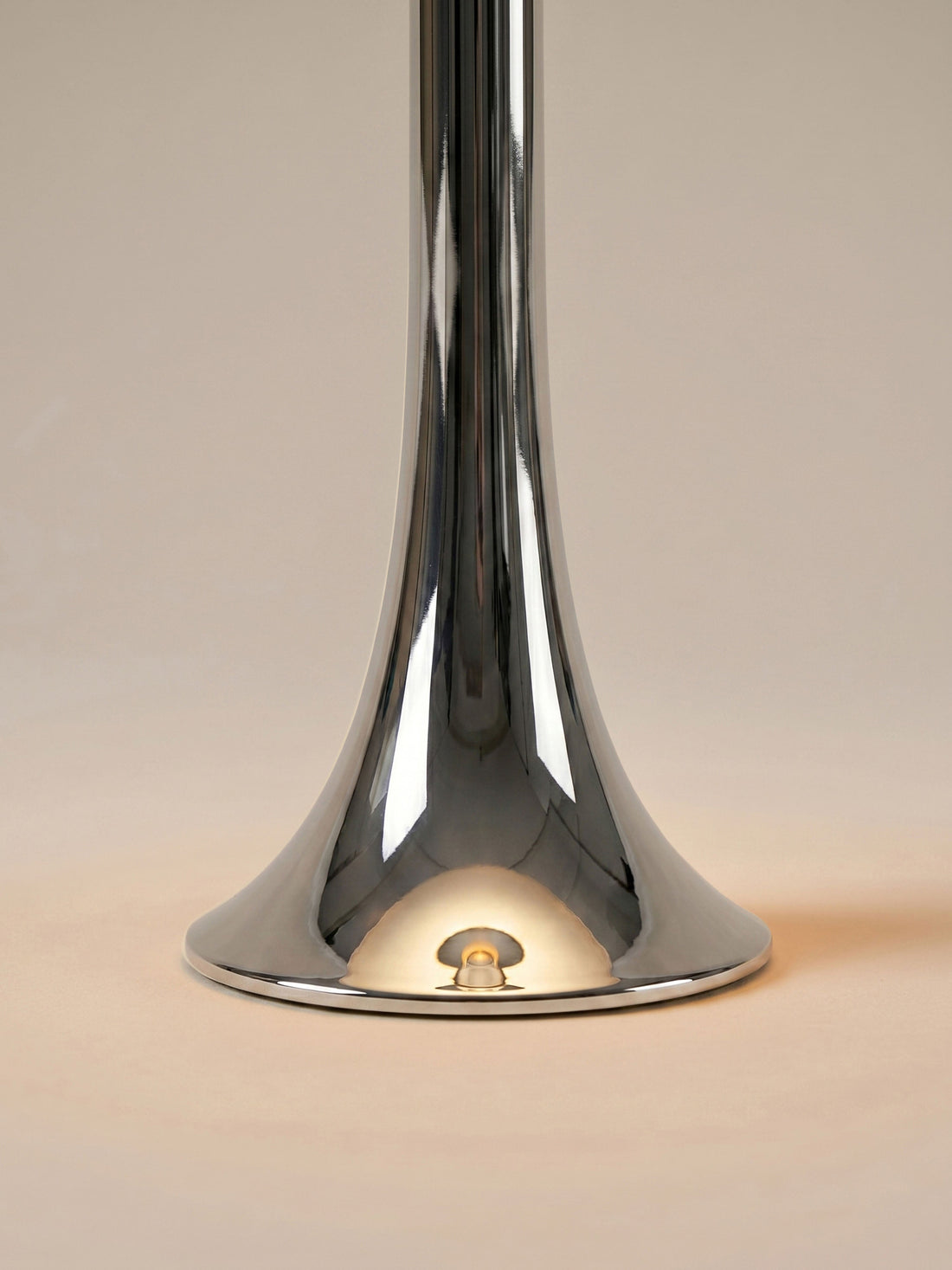Nova Large Portable Lamp | Chrome & Burgundy Shade image 4