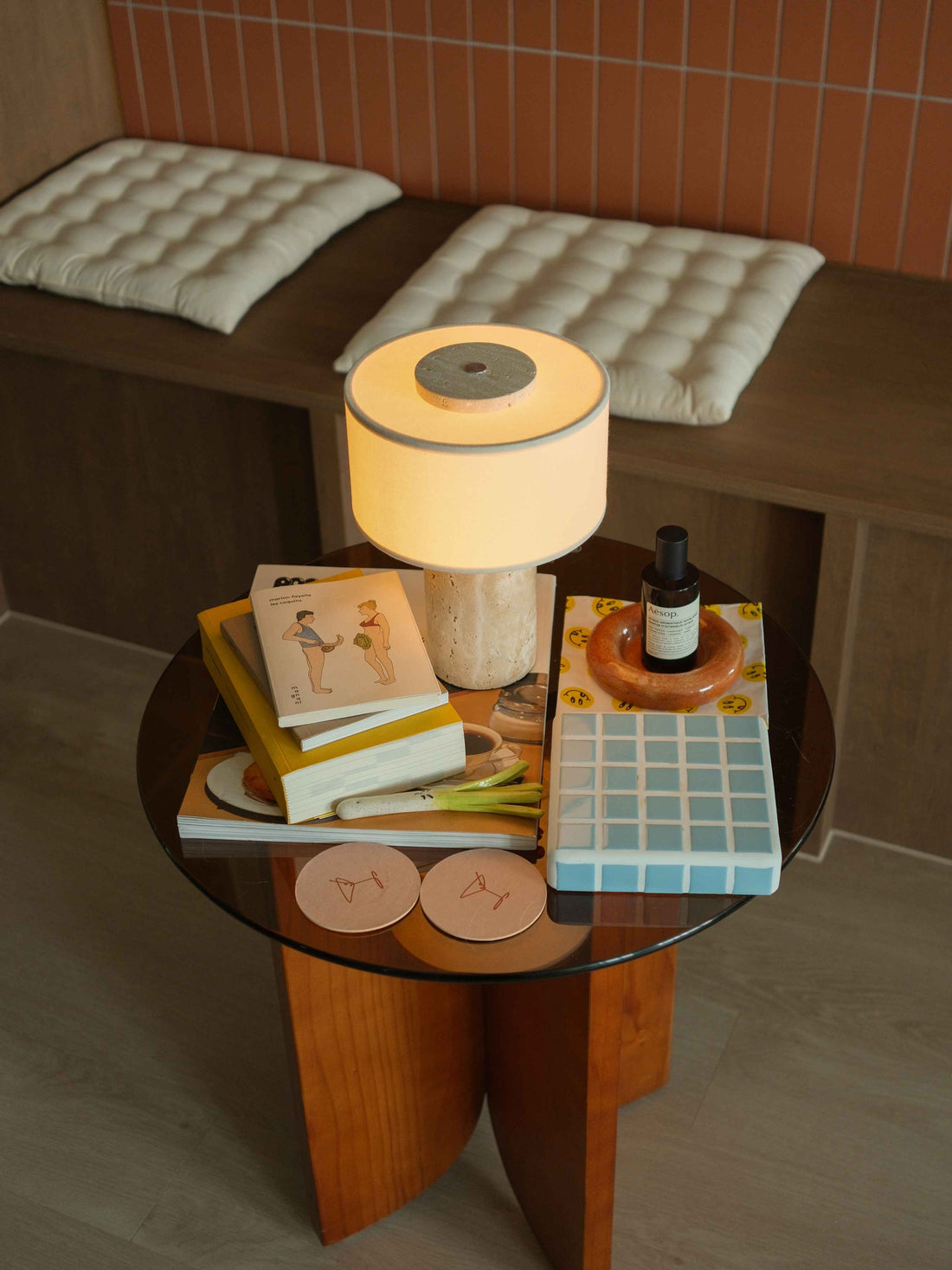 Auríe Portable Lamp | Travertine image 10