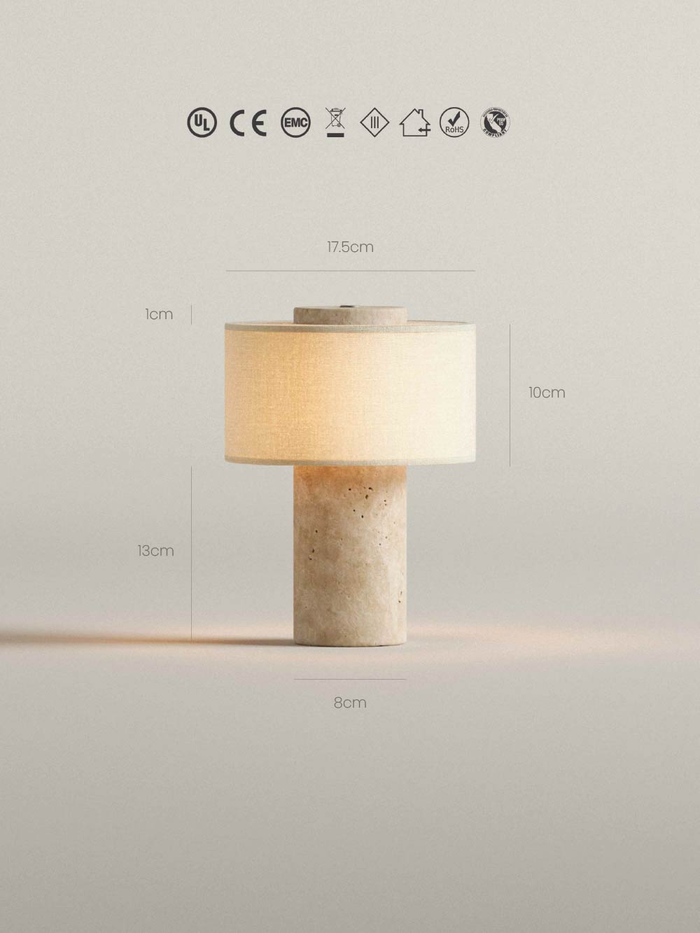 Auríe Portable Lamp | Travertine image 15