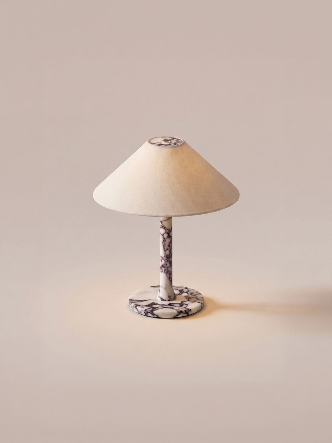 Rossa Portable Lamp | Calacatta Viola & Linen image 13