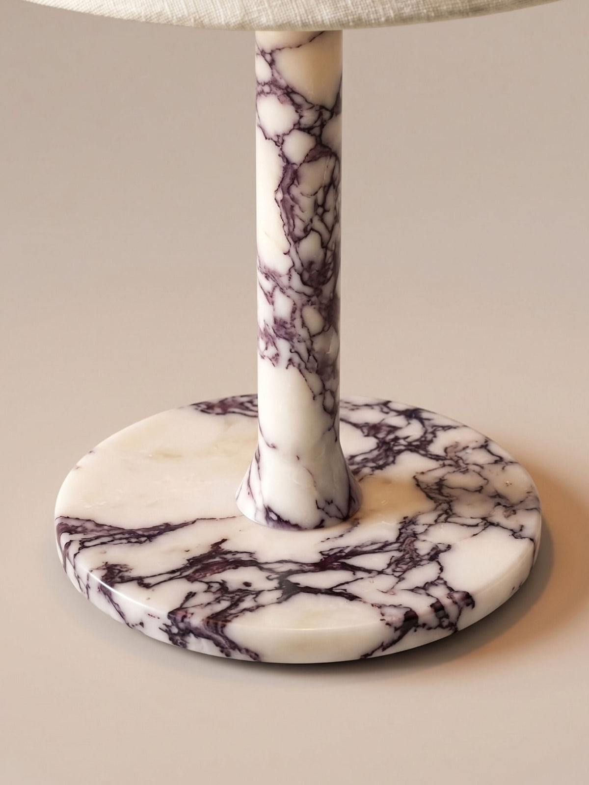 Rossa Portable Lamp | Calacatta Viola & Linen image 5