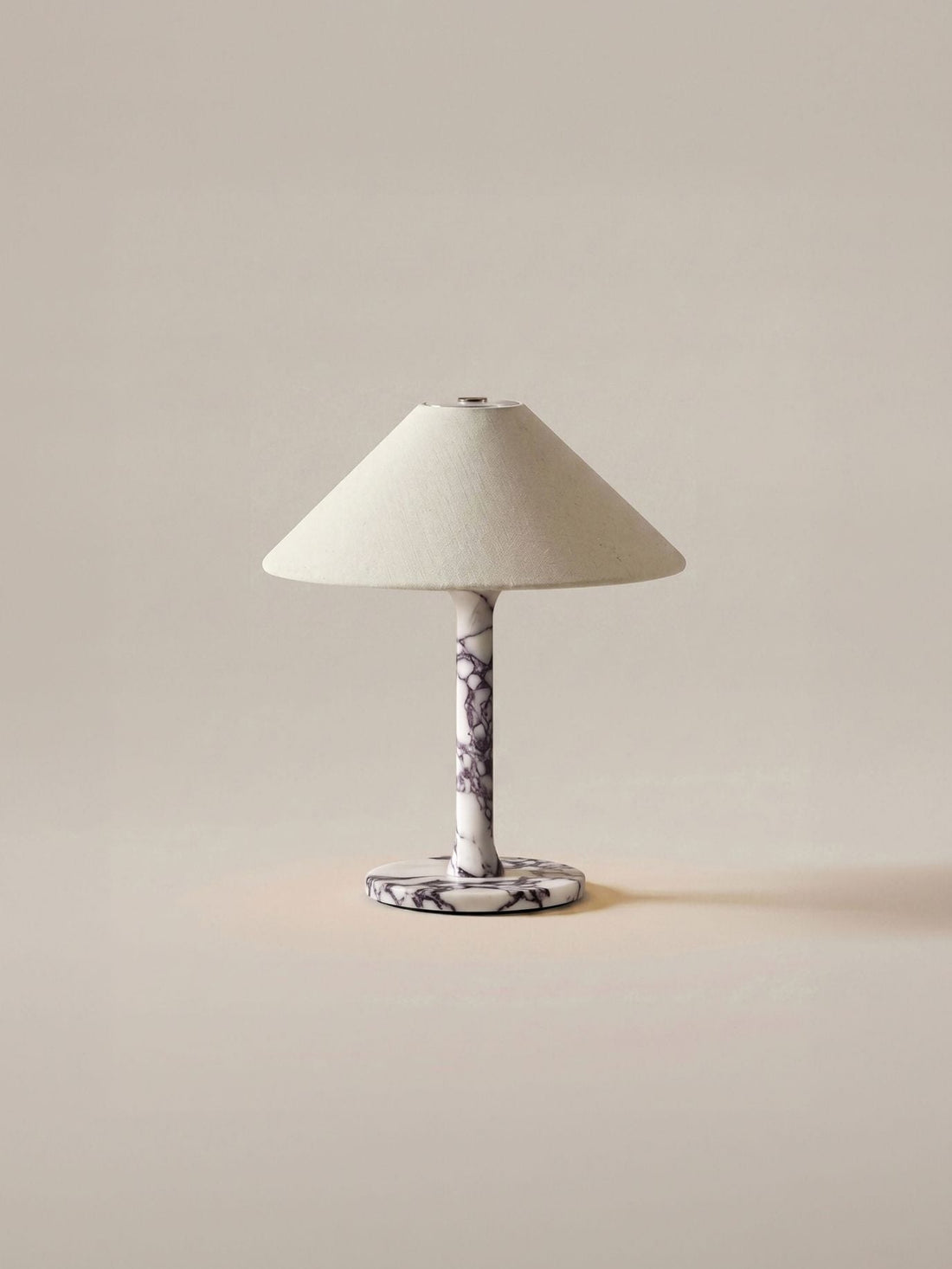 Rossa Portable Lamp | Calacatta Viola & Linen image 6