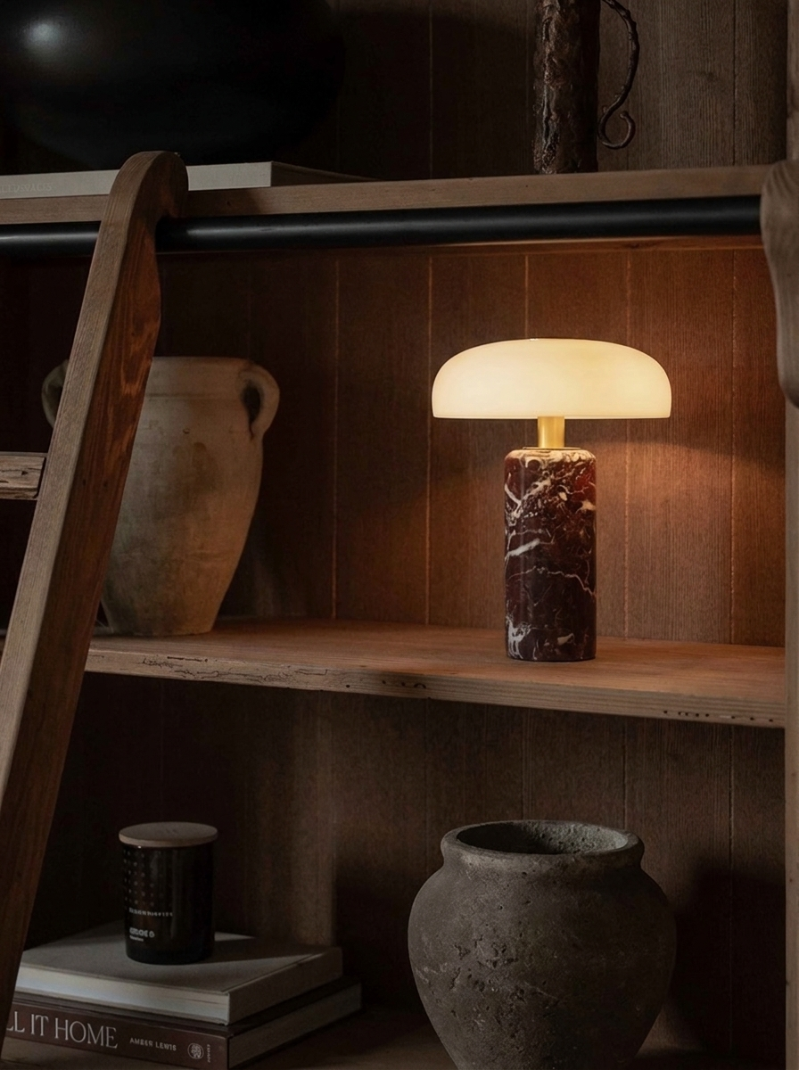 Raffaele Lamp | Red Marble — product view 6