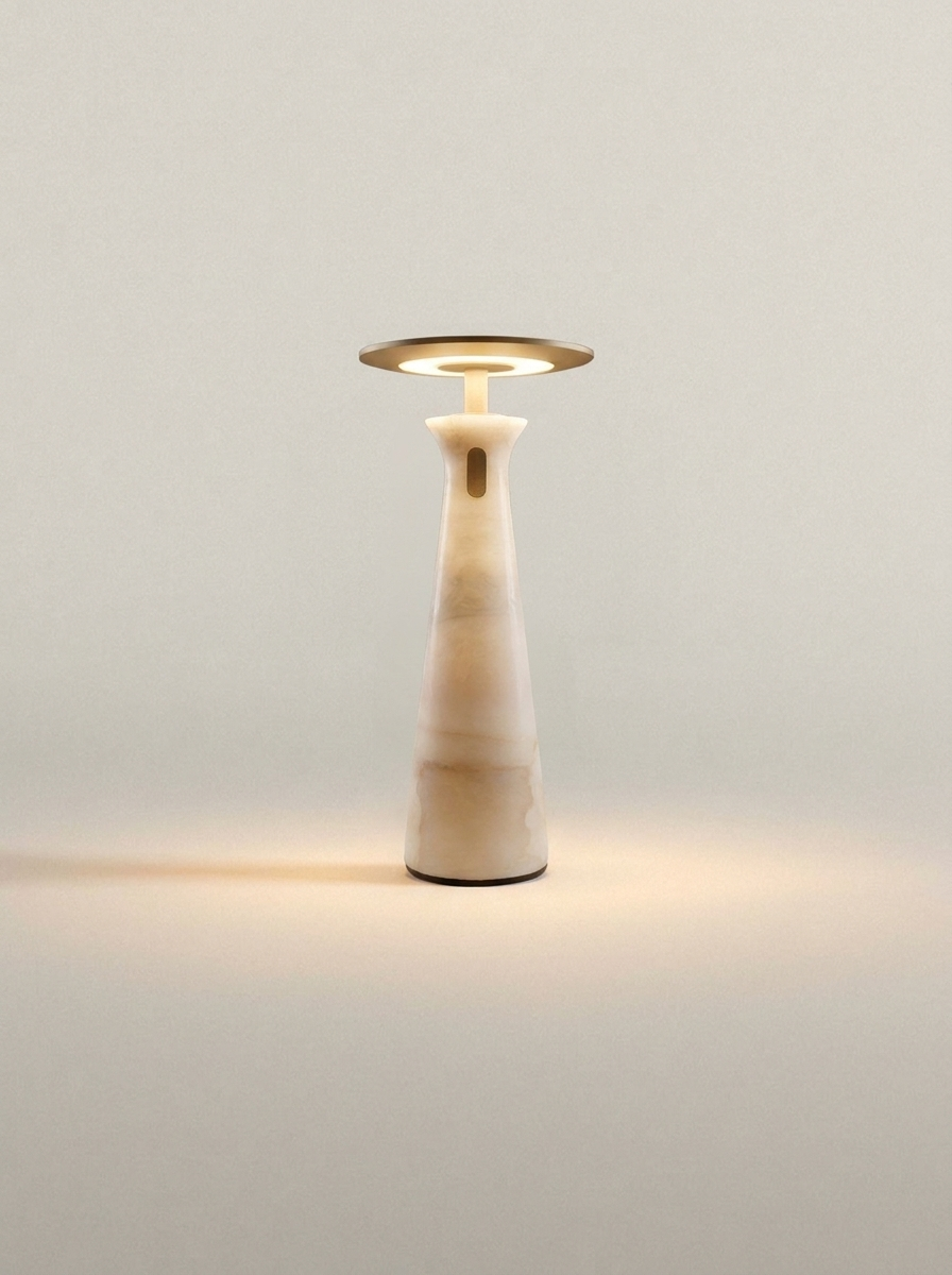 Vittorio Lamp | Ivory & Gold