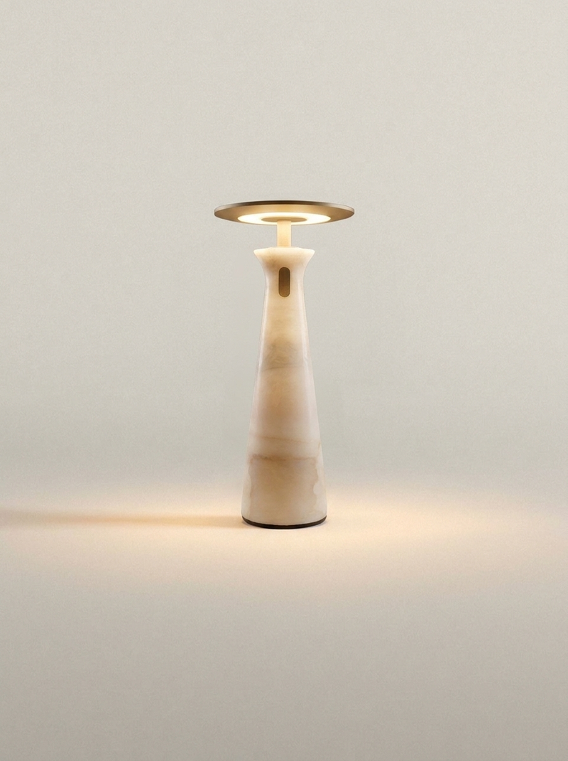 Vittorio Lamp | Ivory & Gold — product view 1