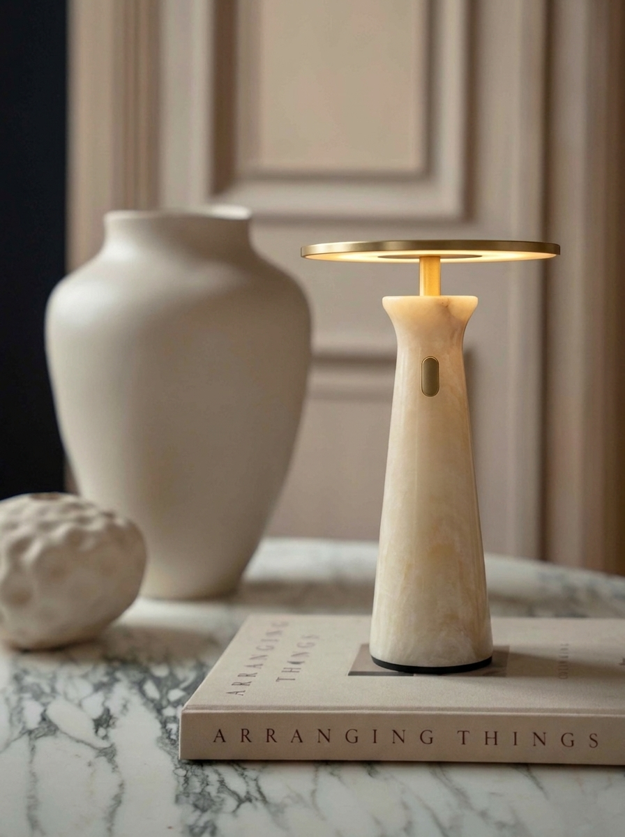 Vittorio Lamp | Ivory & Gold — product view 2