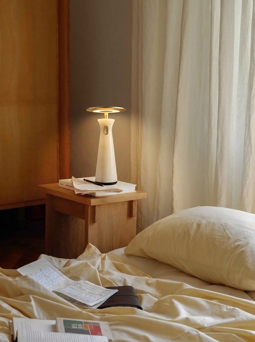 Vittorio Lamp | Ivory & Gold — product view 3