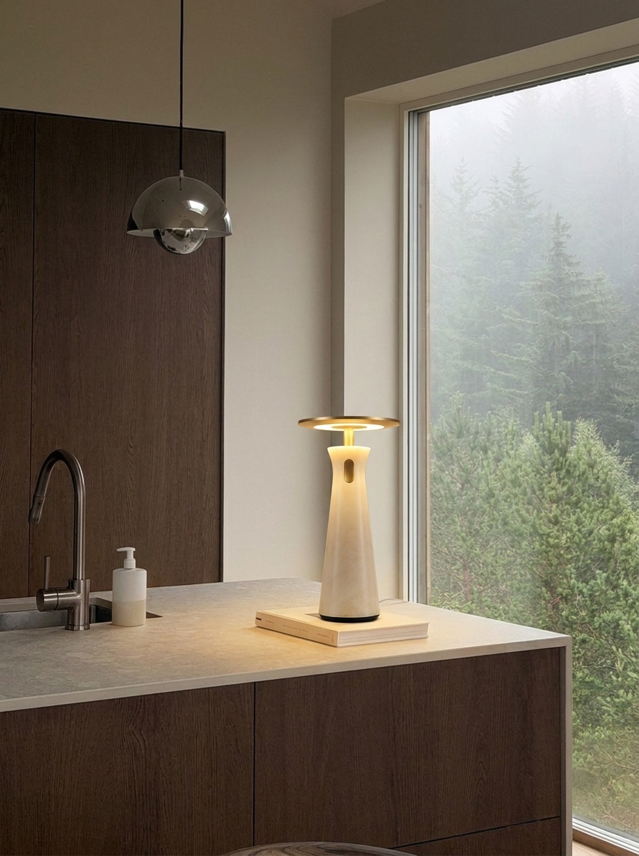 Vittorio Lamp | Ivory & Gold — product view 4