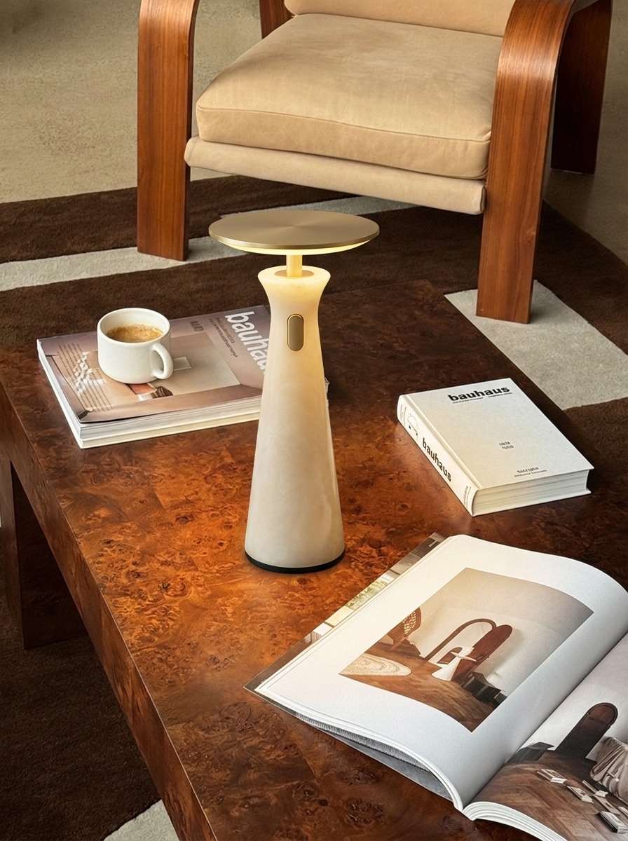 Vittorio Lamp | Ivory & Gold — product view 5