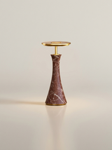 Vittorio Lamp | Red Marble & Gold — product view 1